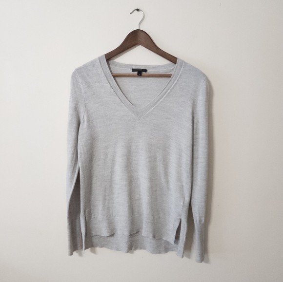 J.Crew merino wool V neck long sleeve shirt size small - Picture 6 of 7